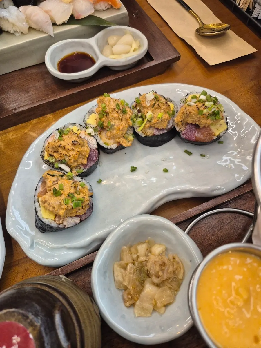 Sonsi Sushi's signature ankimo futomaki