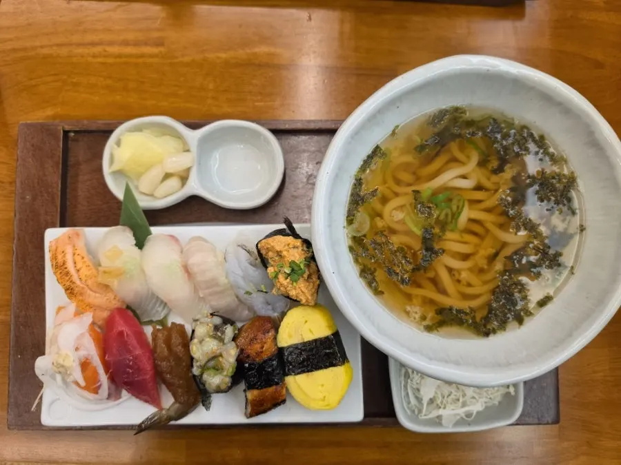 Table with several dishes from the value set
