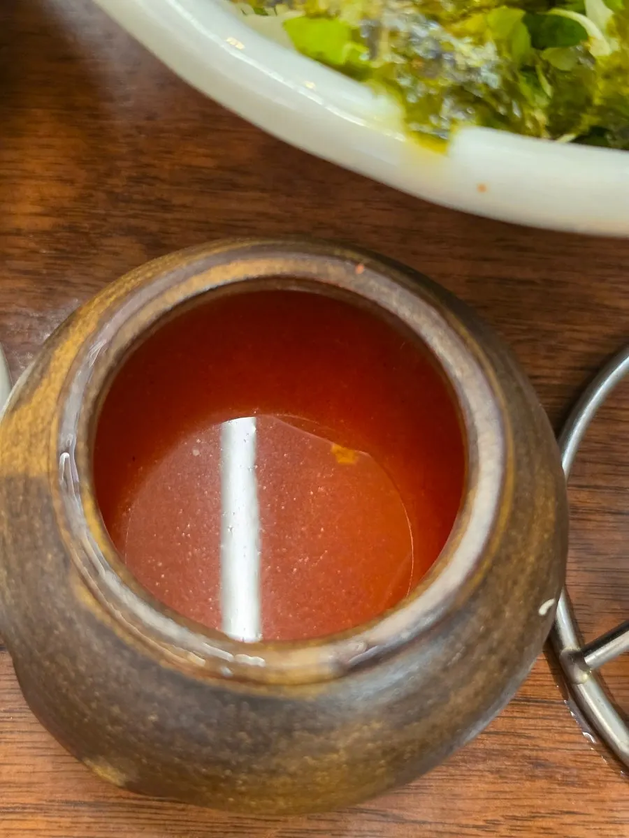 Aged chojang sashimi bowl packed with salmon and vegetables
