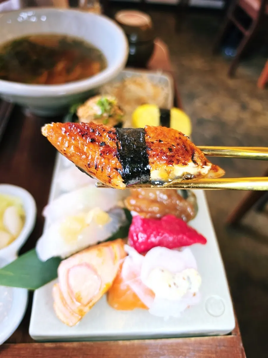 Aged flatfish sushi