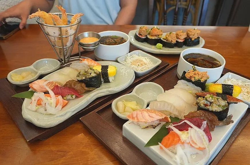 A generously plated spread at Sonsi Sushi Hayang branch