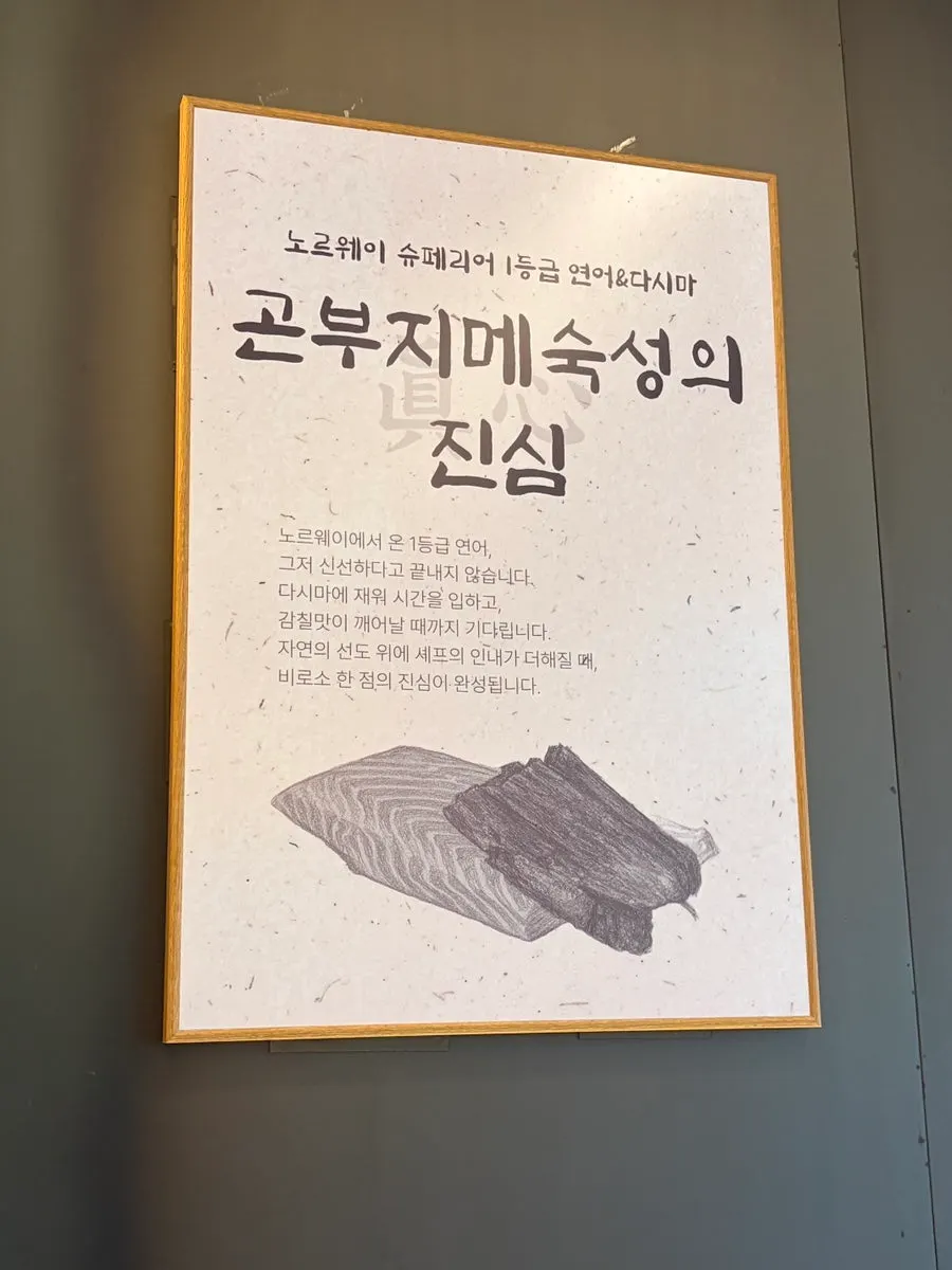 Sign describing the ingredients used at Sonsi Sushi