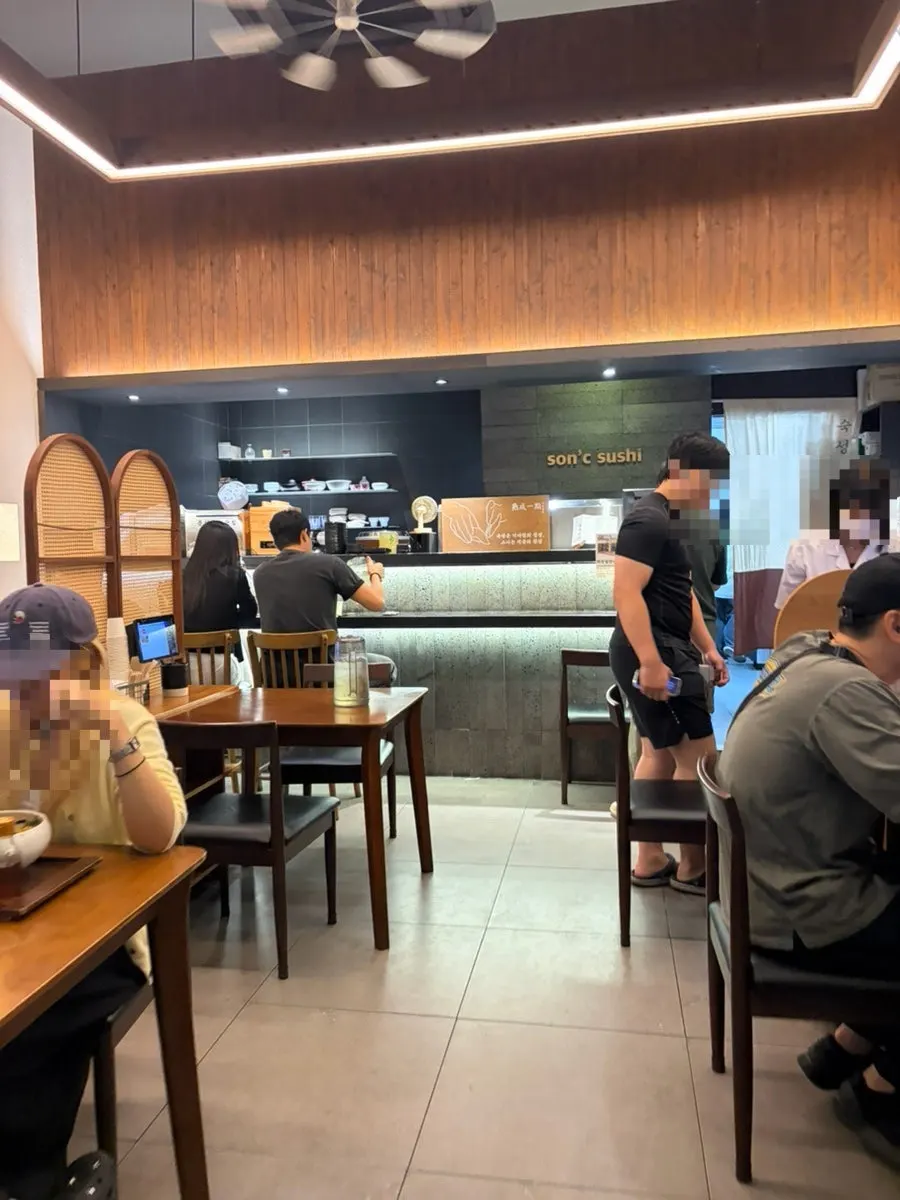 Seating inside Sonsi Sushi
