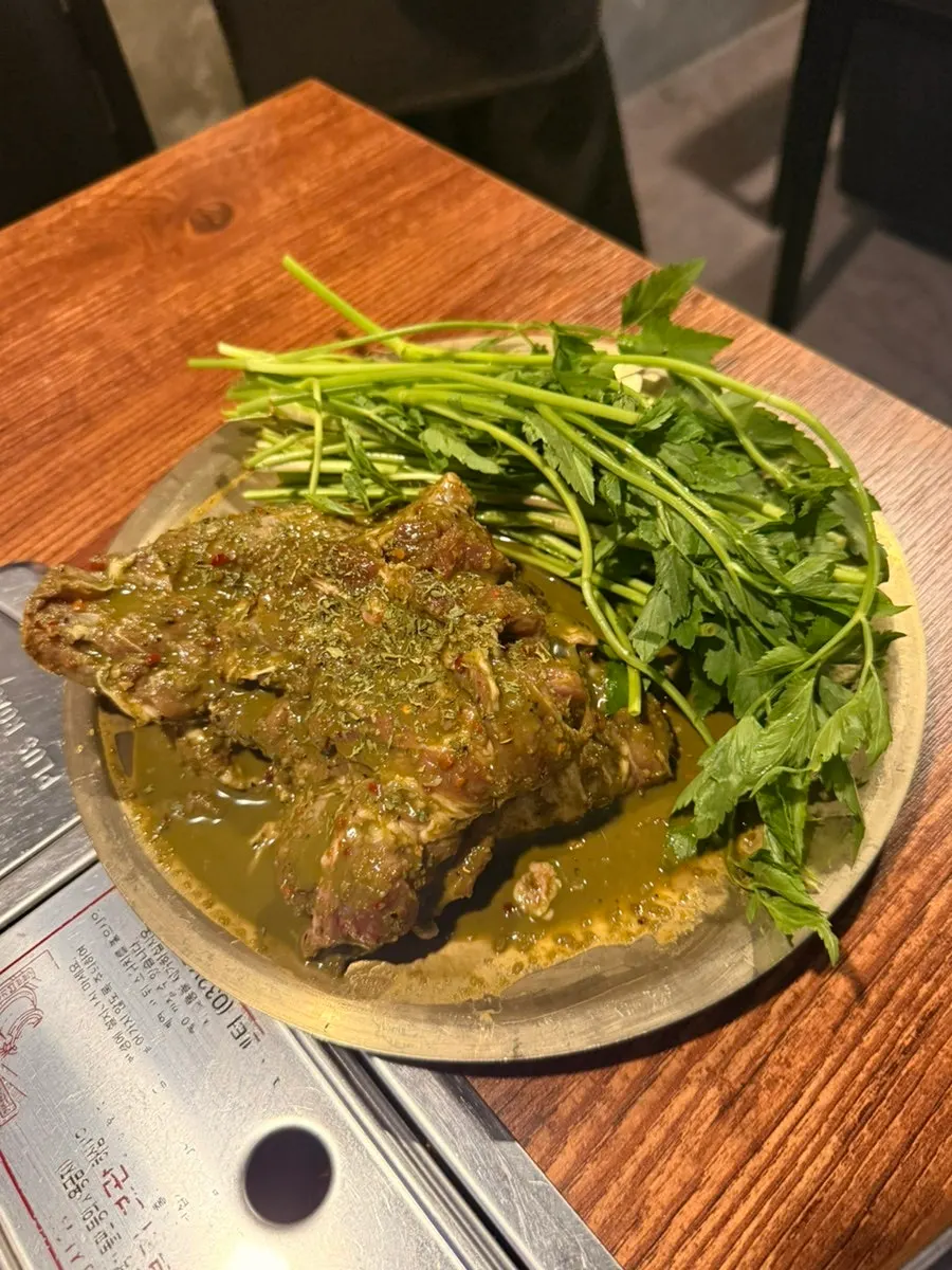 Charcoal grill prepared after ordering