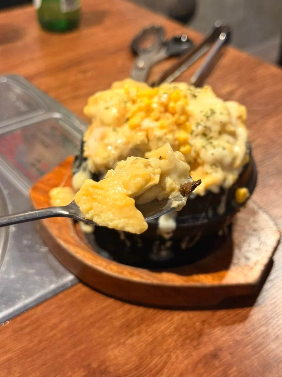 Steamed egg generously topped with cheese