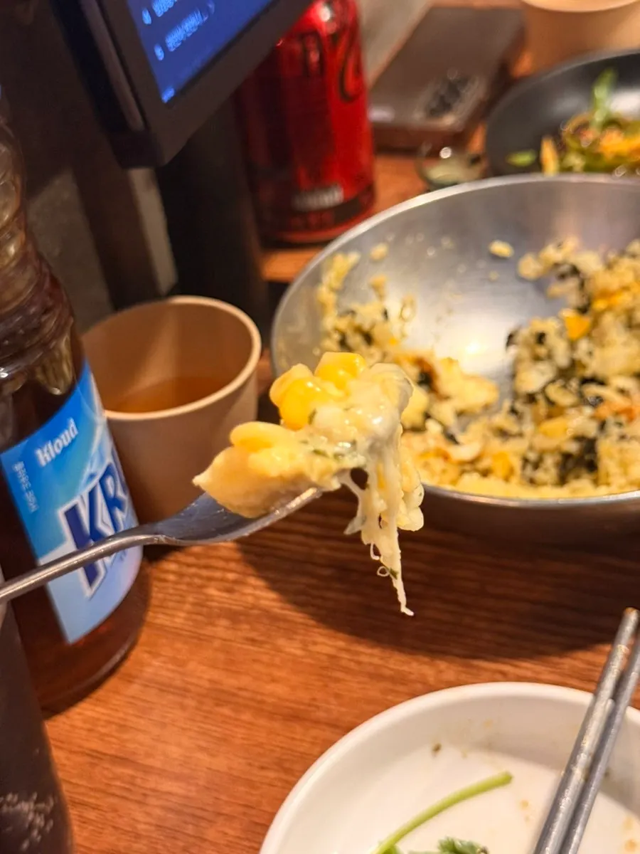 Cheese steamed egg with corn kernels