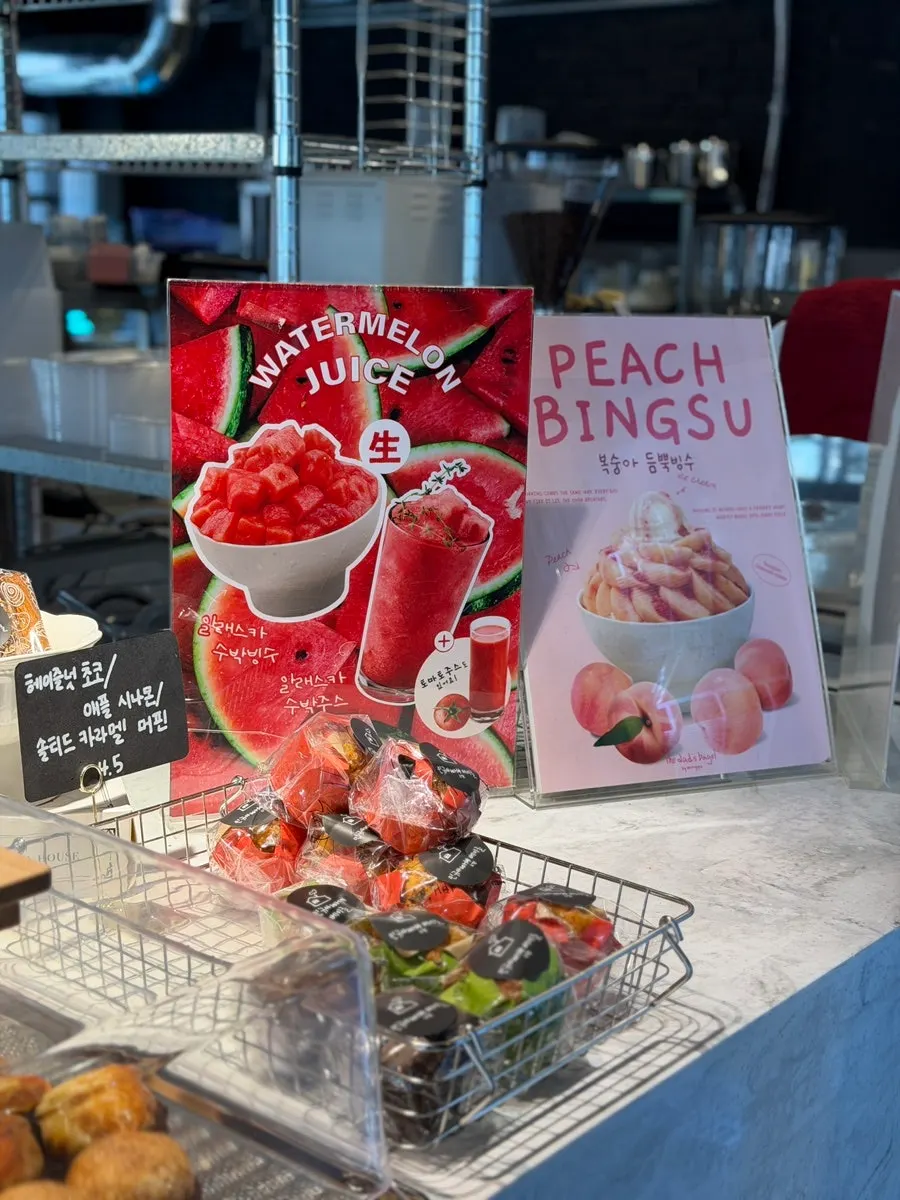 Financiers and other desserts on display