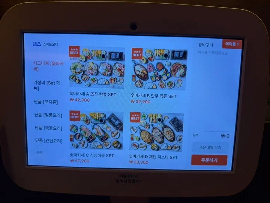 타레소스와 매콤소스, 산초, 시치미 소스 구성