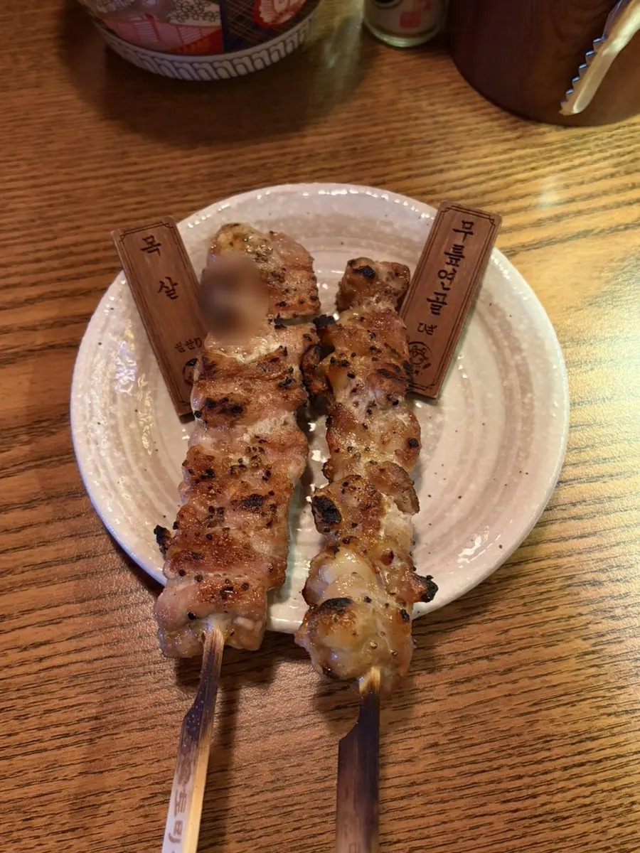 Lotus root and Vienna sausage skewers