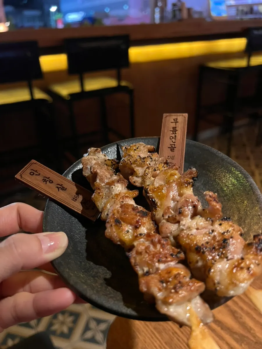 Sutori's beef tenderloin skewer served first like a course