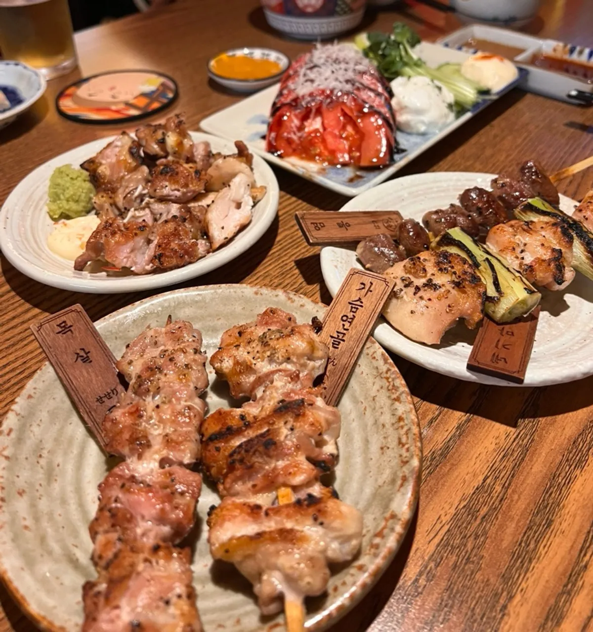 Sutori's heart skewer and other yakitori skewers