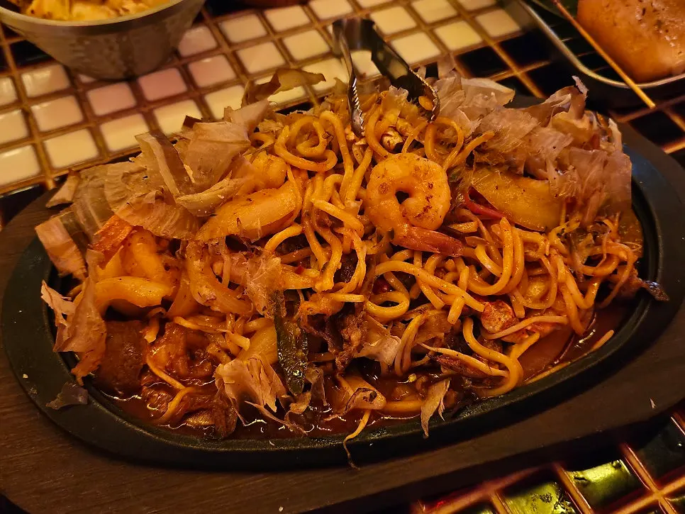 Plate of spicy beef bulgogi soba pasta