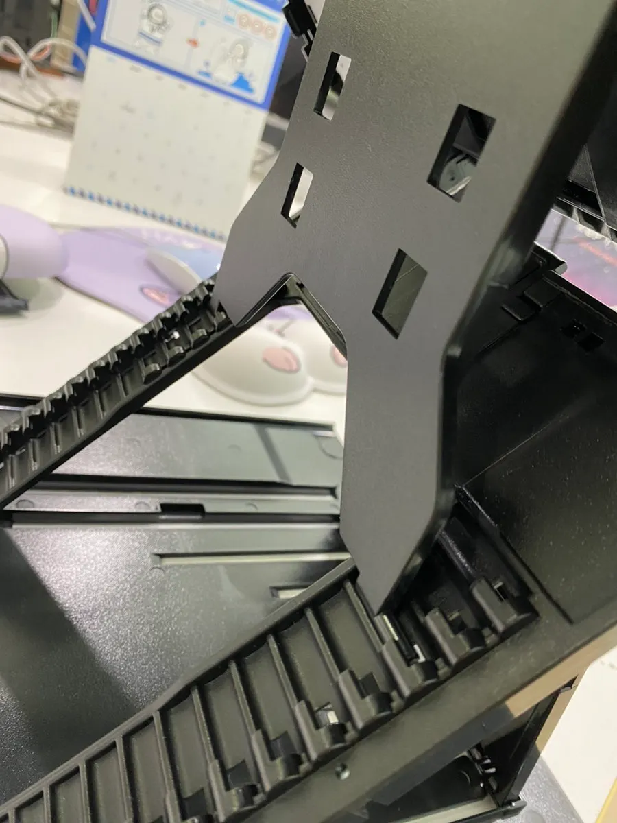 Book stand structure with the top panel raised