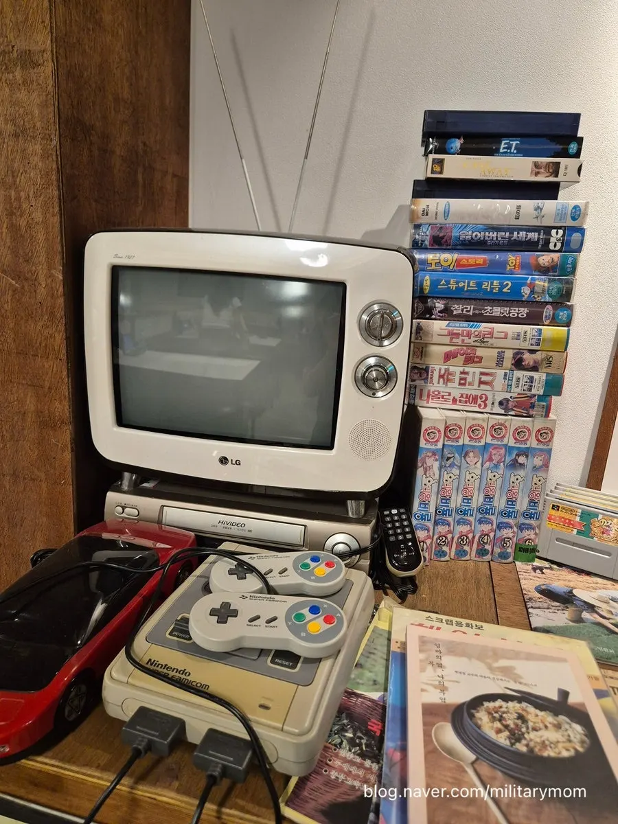 Vertical shot of Sorori's retro decor corner