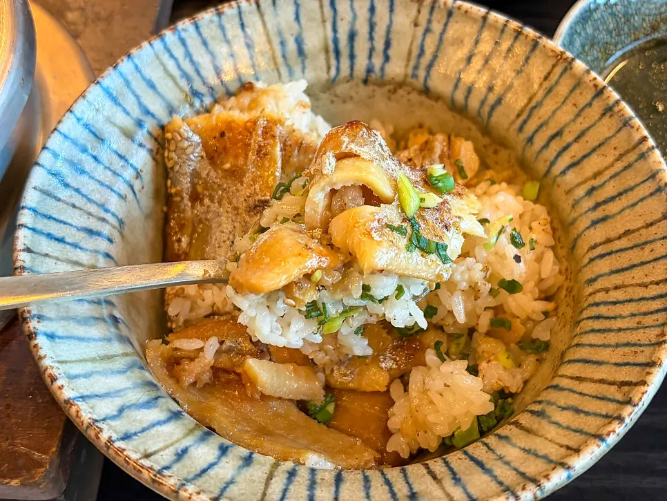 Tsuyu-aged hairtail with pot rice