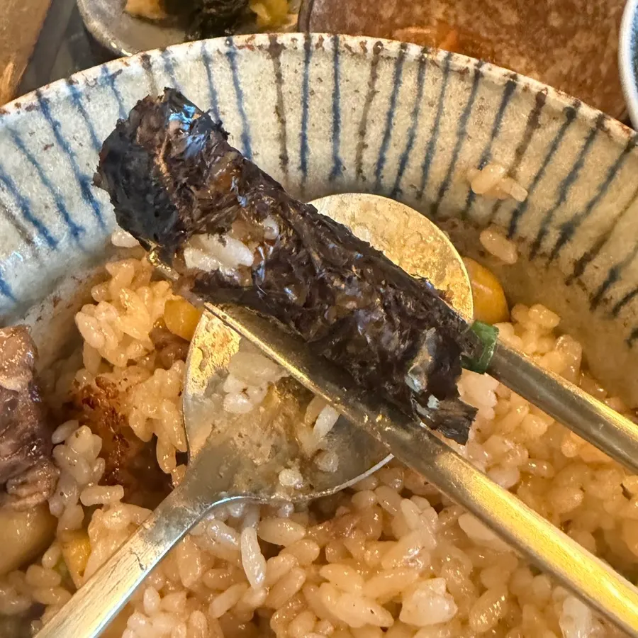 Beef rib pot rice mixed with butter