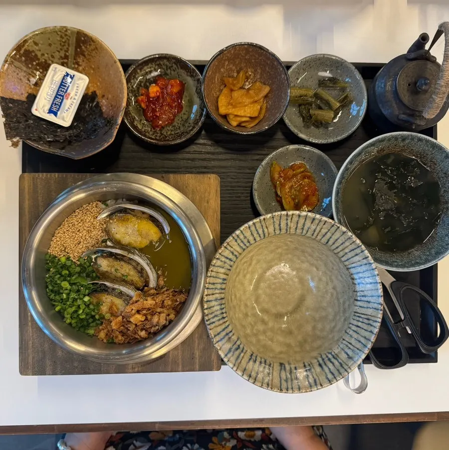 Bowl of abalone butter pot rice
