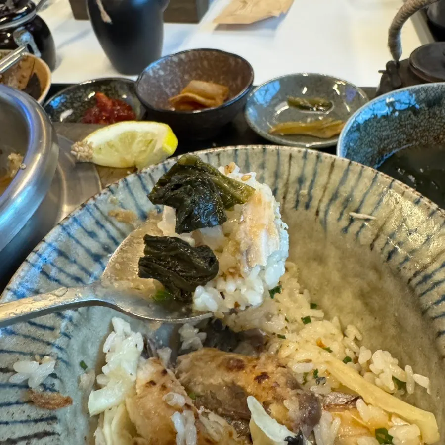 Mackerel meat wrapped in gim