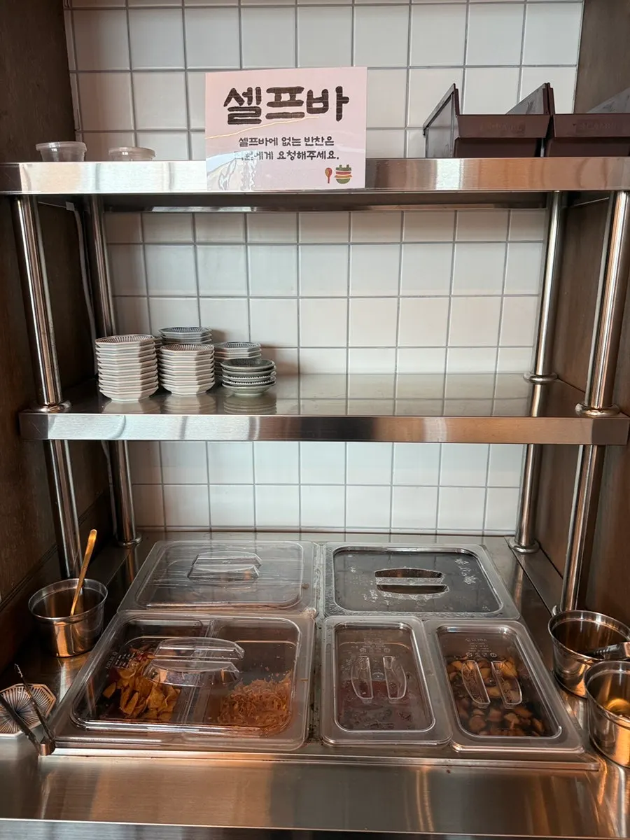 Corner of the restaurant set up with kid-friendly dishware