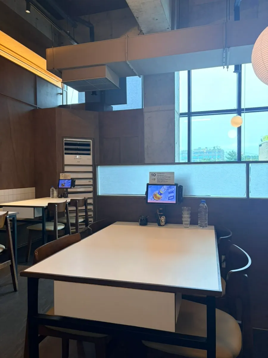 Ordering kiosk installed at each table