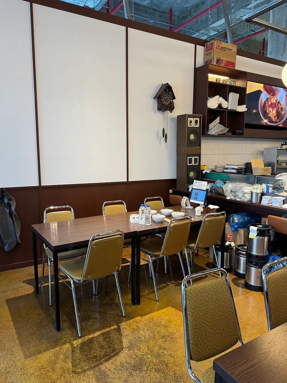 Table seating in front of the window