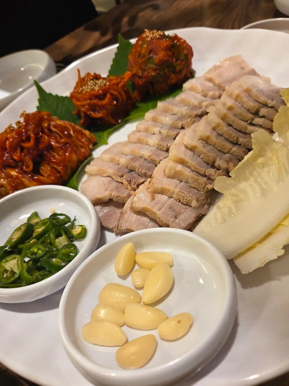 Self-serve banchan bar at Sosa Myeonok
