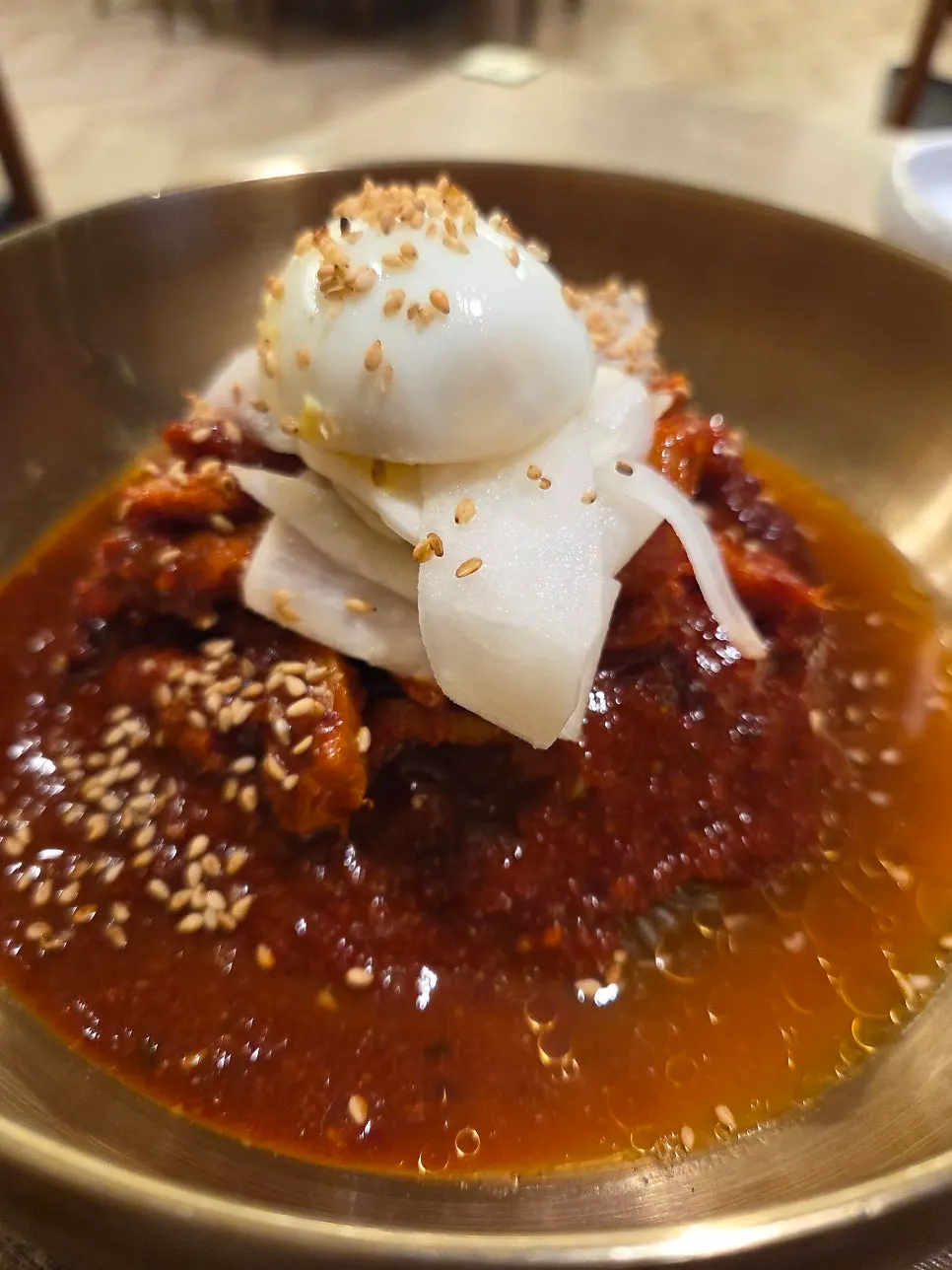 Full spread of daega bossam and rice at Sosa Myeonok