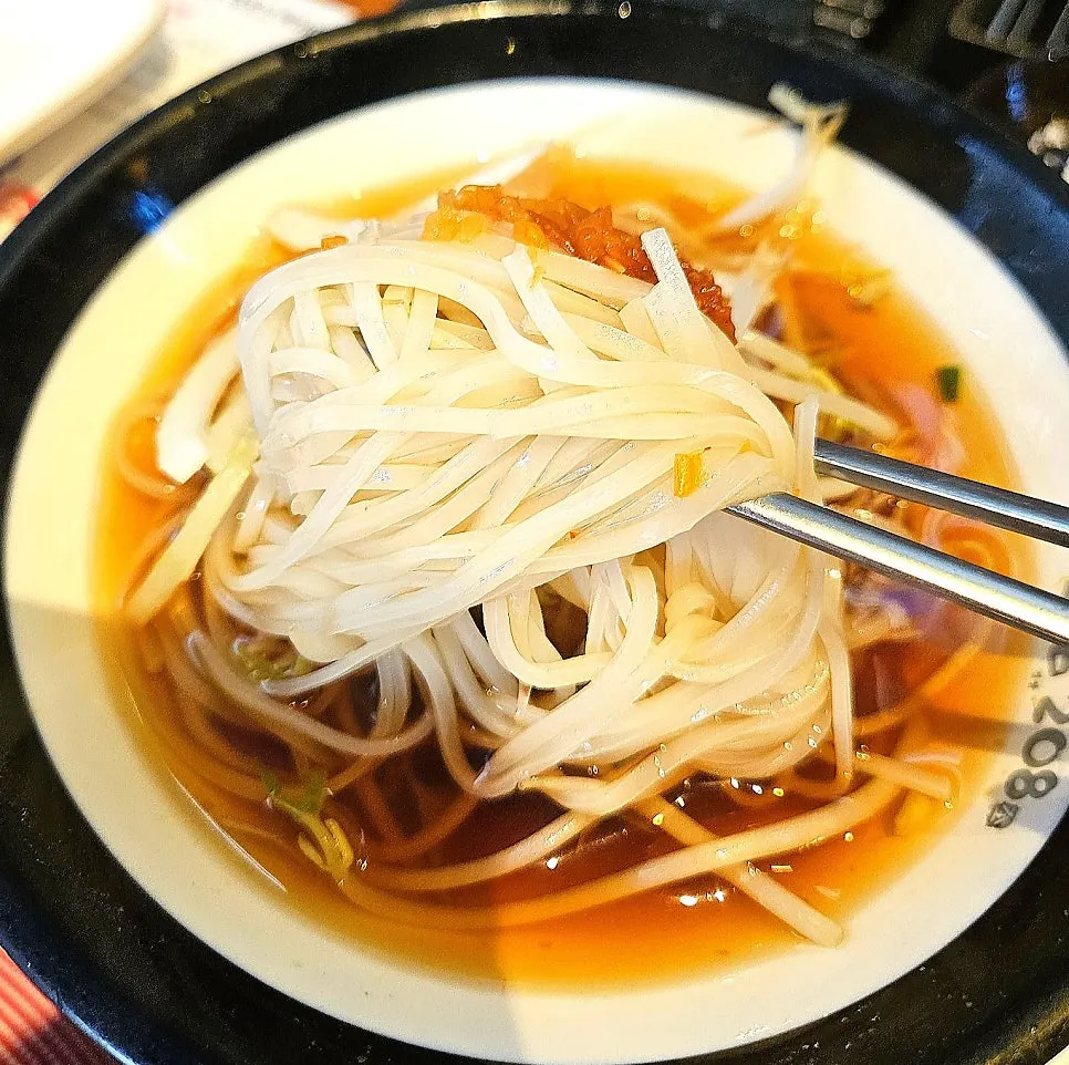 Kimchi and bean sprouts ready for the grill