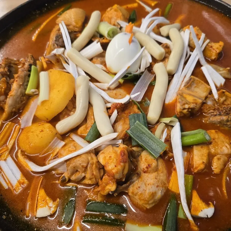 졸아든 진한 닭도리탕 국물