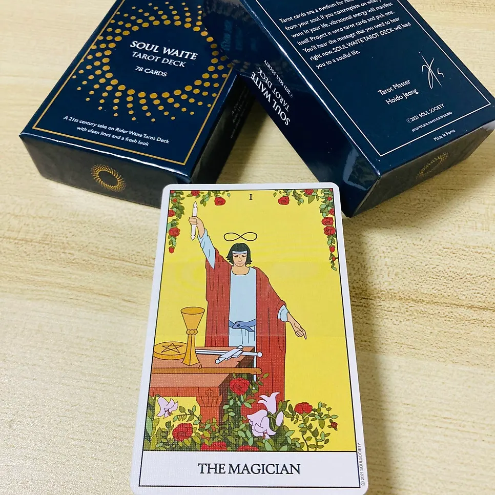 Guidebook and tarot card contents