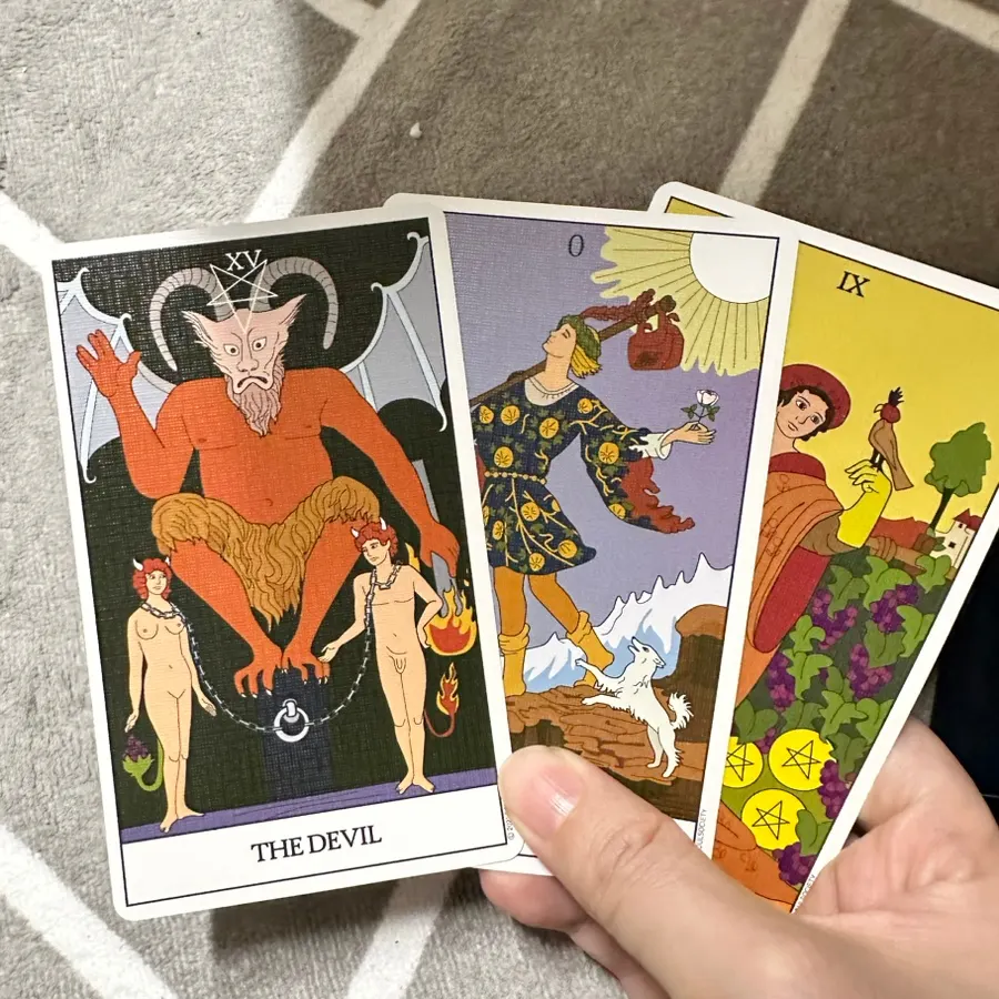Tarot cards re-creating the Rider-Waite deck