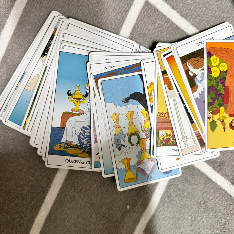 Tarot cards used for a daily fortune reading