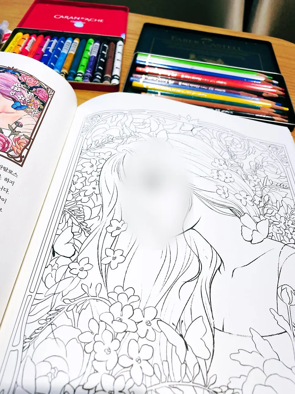 花の女神フローラのコロリング図案