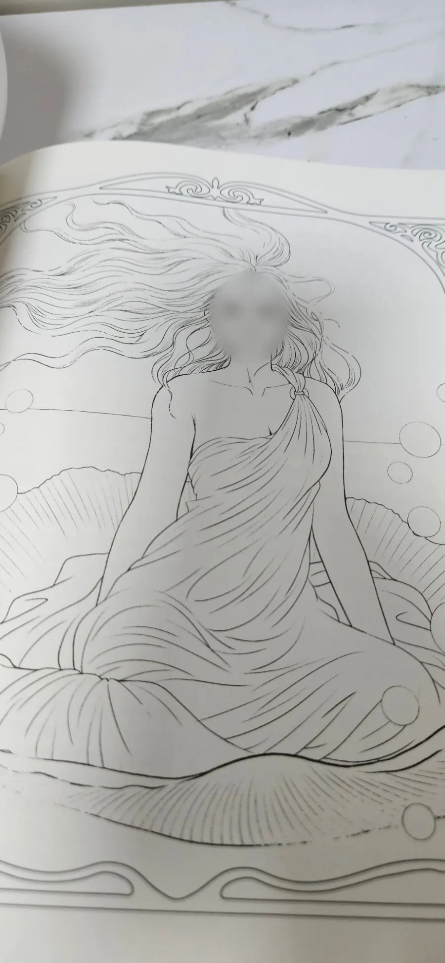 人間界パリコンジュの塗り絵本ページ