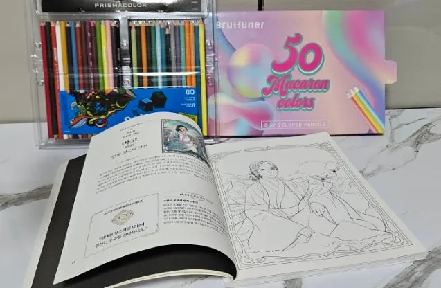 Getting ready to color the Soul Goddess coloring book