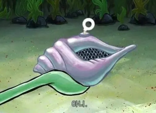 Example of asking a question to a conch shell book