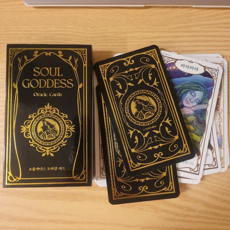 QR code and goddess story guide included with the cards