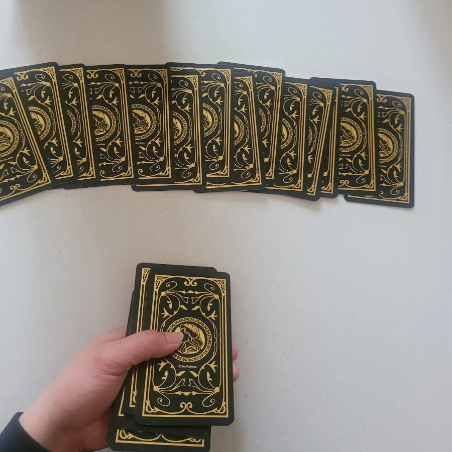 Oracle cards drawn by following your intuition