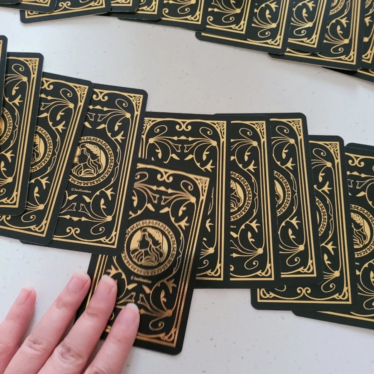 Oracle cards used for a daily fortune reading