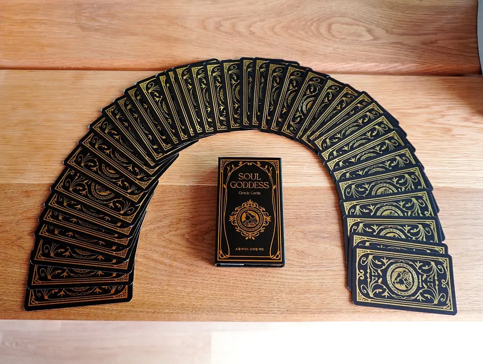 Deck of cards with sparkling gold edges