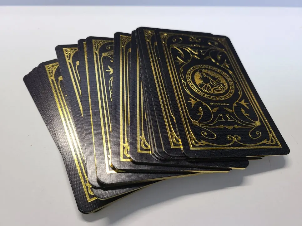 Goddess cards with gold-foil borders