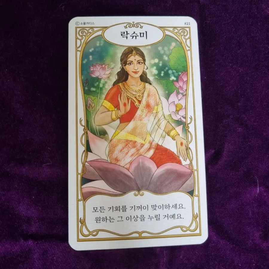 오늘의 운세 카드 메시지 이미지