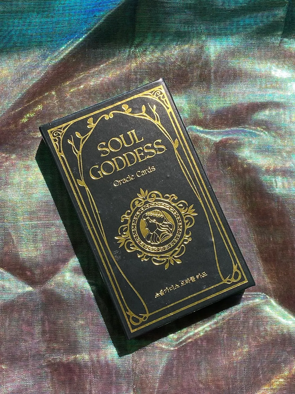 Oracle cards before removing the wrapping