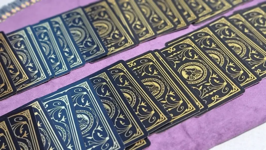 Oracle cards laid out side by side