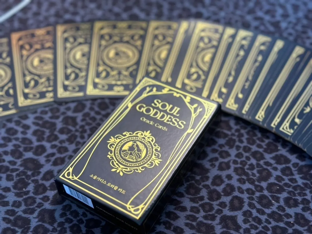 SoulGoddess cards with gold-foil edge finish