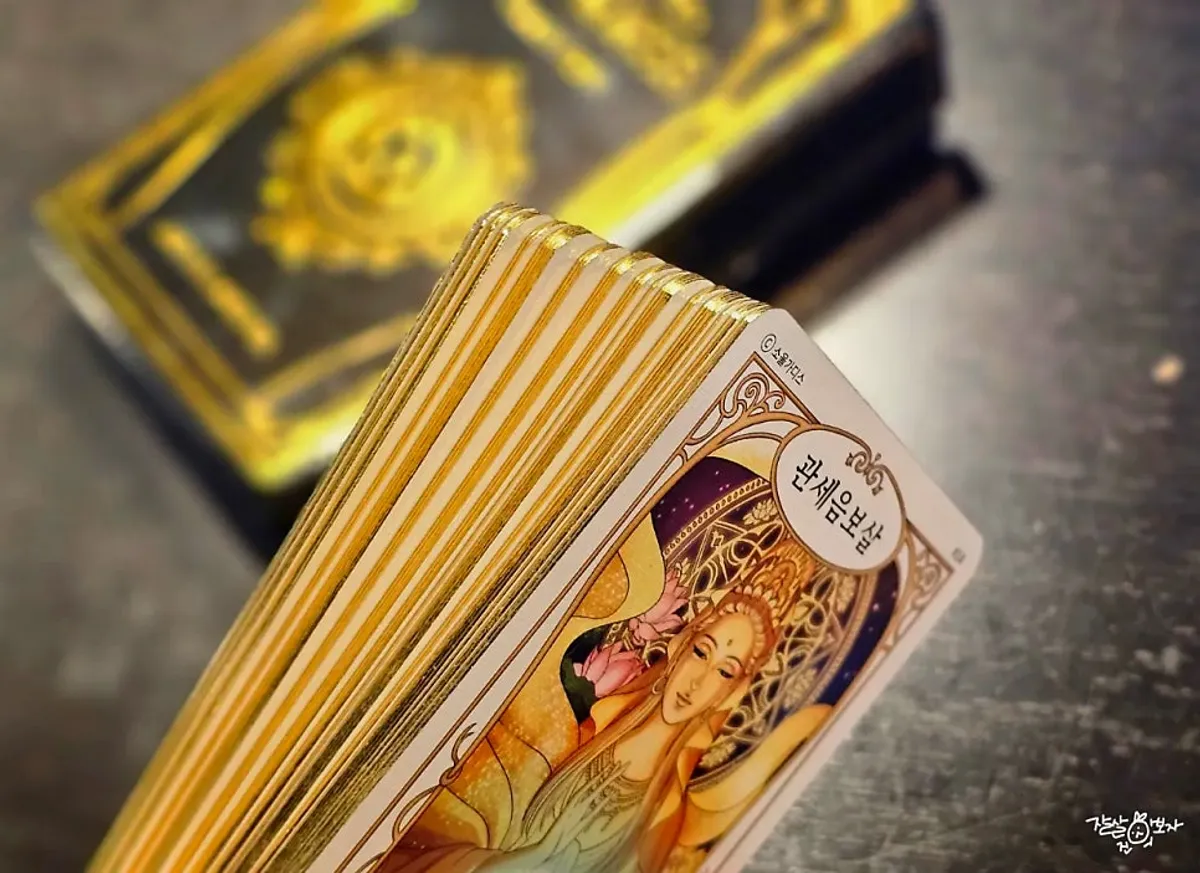 Goddess oracle cards in a sturdy case