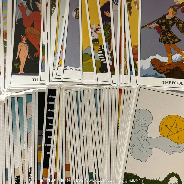 Examining the tarot card stock