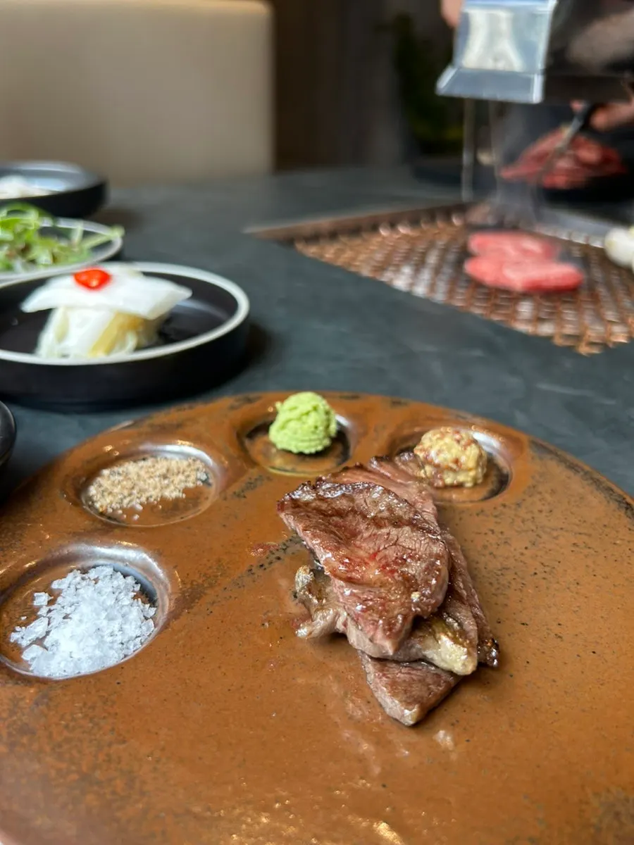 Raw Seonghwa sirloin with tight marbling