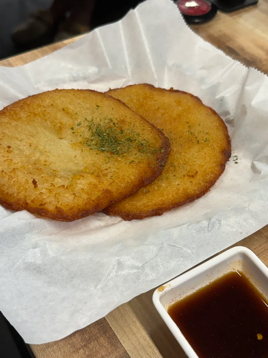 Golden, crispy potato pancake