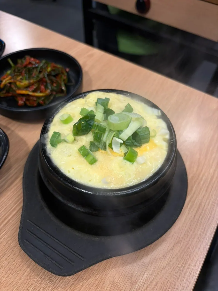 Egg custard topped with cheese